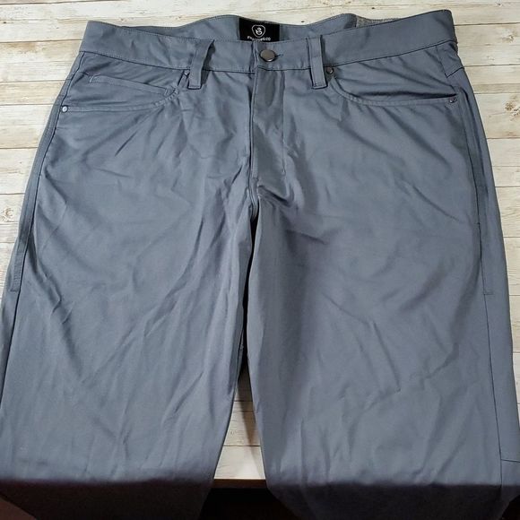 Swannie’s Golf Mens Medium Grey/Graphite Tapered Lucky Golf Pants Waist 35" - Picture 5 of 13